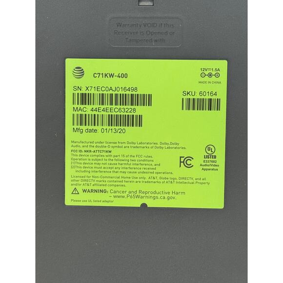 AT&T C71KW-400 DirecTV Now Osprey Android TV OTT Box Streaming Player ONLY - Picture 3 of 3